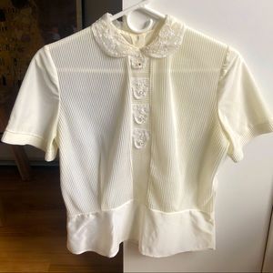 SOLD-Vintage Ivory 1950s Blouse